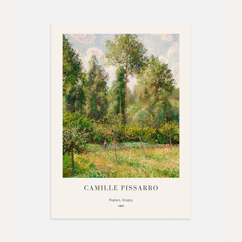 Camille Pissarro – Álamos en Éragny Póster