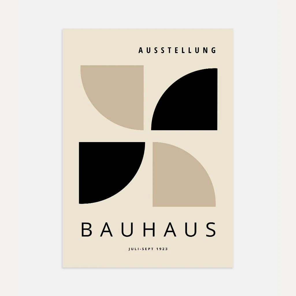 Bauhaus Negro Beige Póster