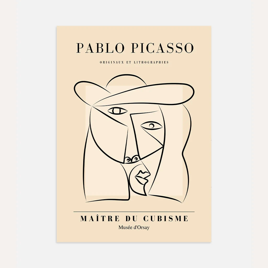 Póster inspirado en Pablo Picasso – Mujer con sombrero