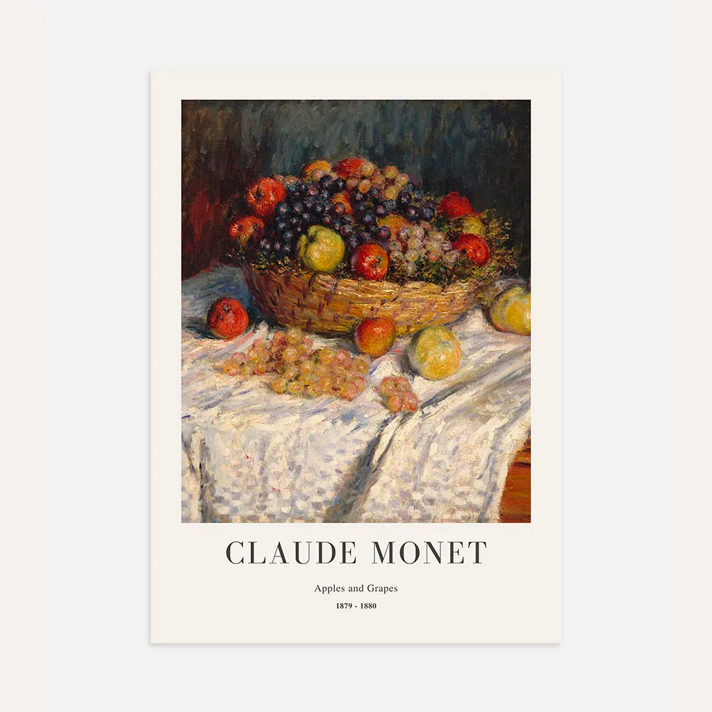 Claude Monet – Manzanas y uvas Póster