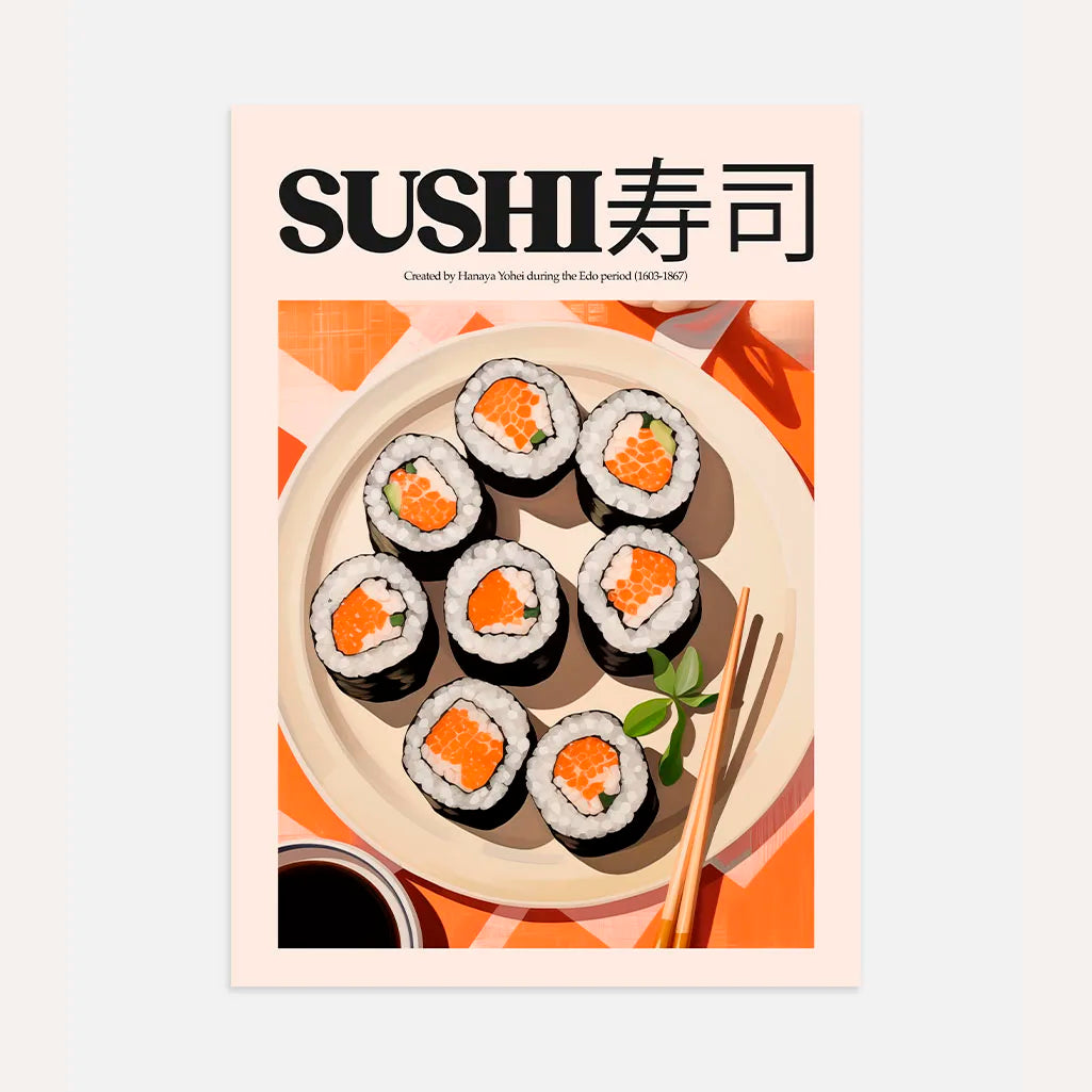 Póster Sushi Ilustración