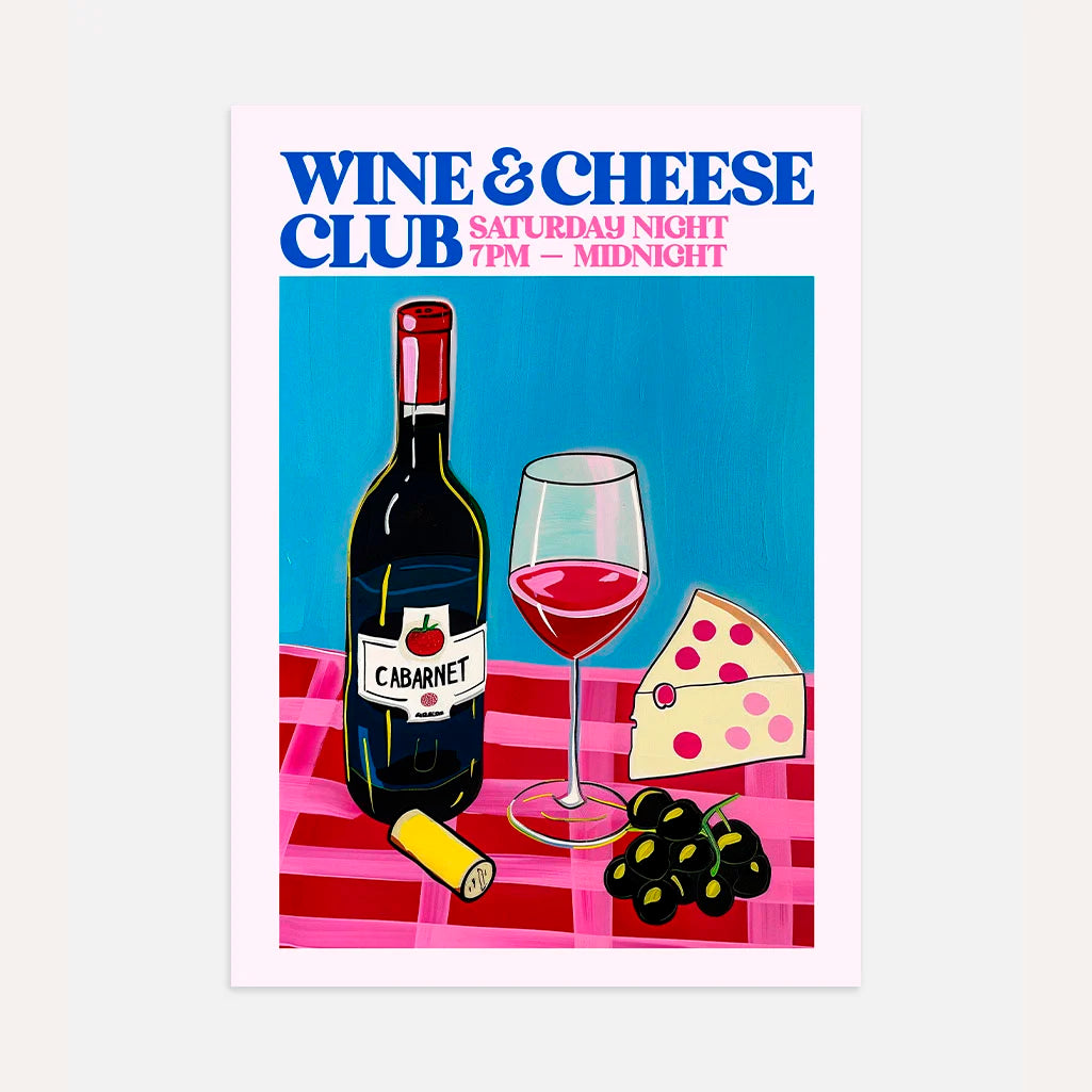Póster Club Vino-Queso