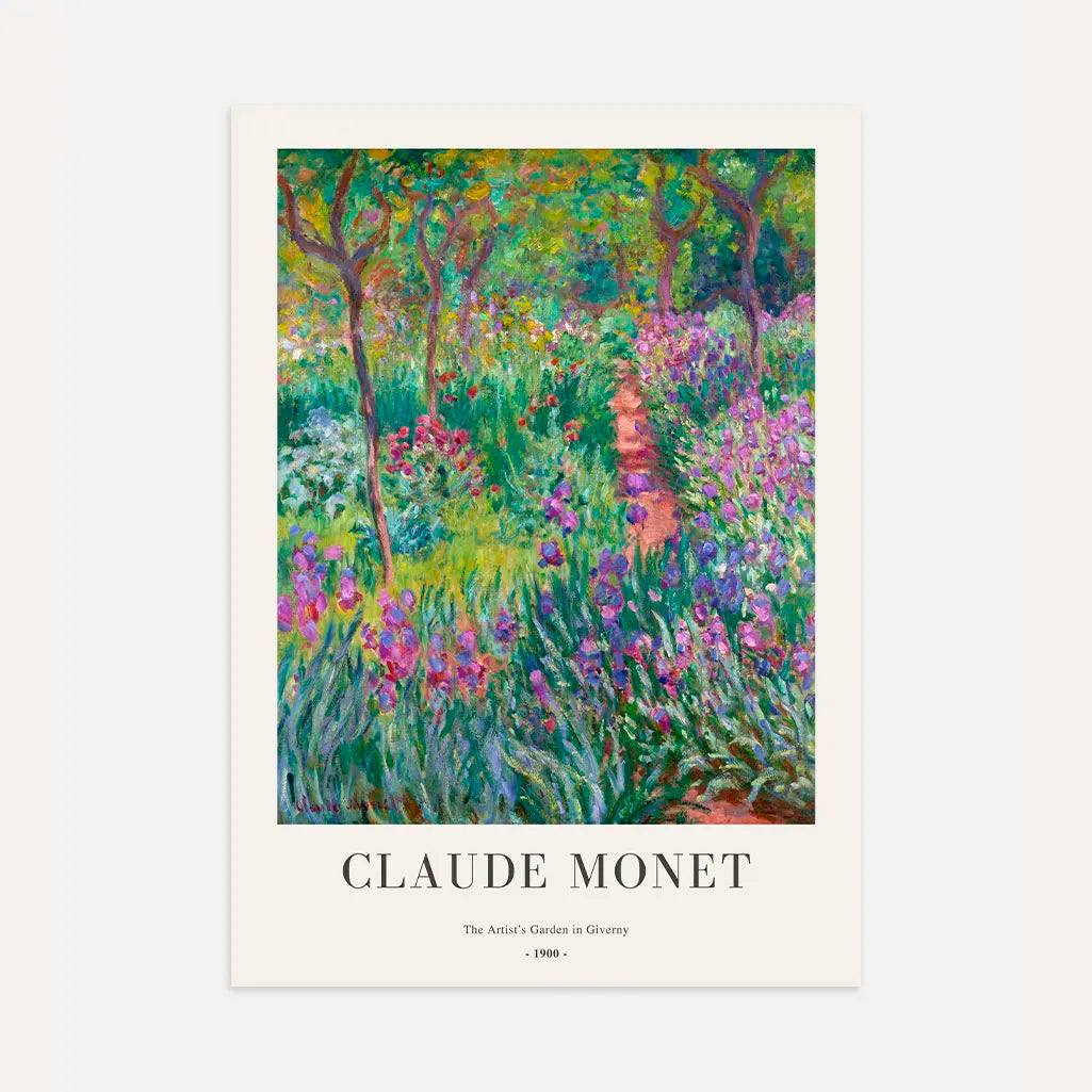 Claude Monet – El Jardín del Artista en Giverny Póster