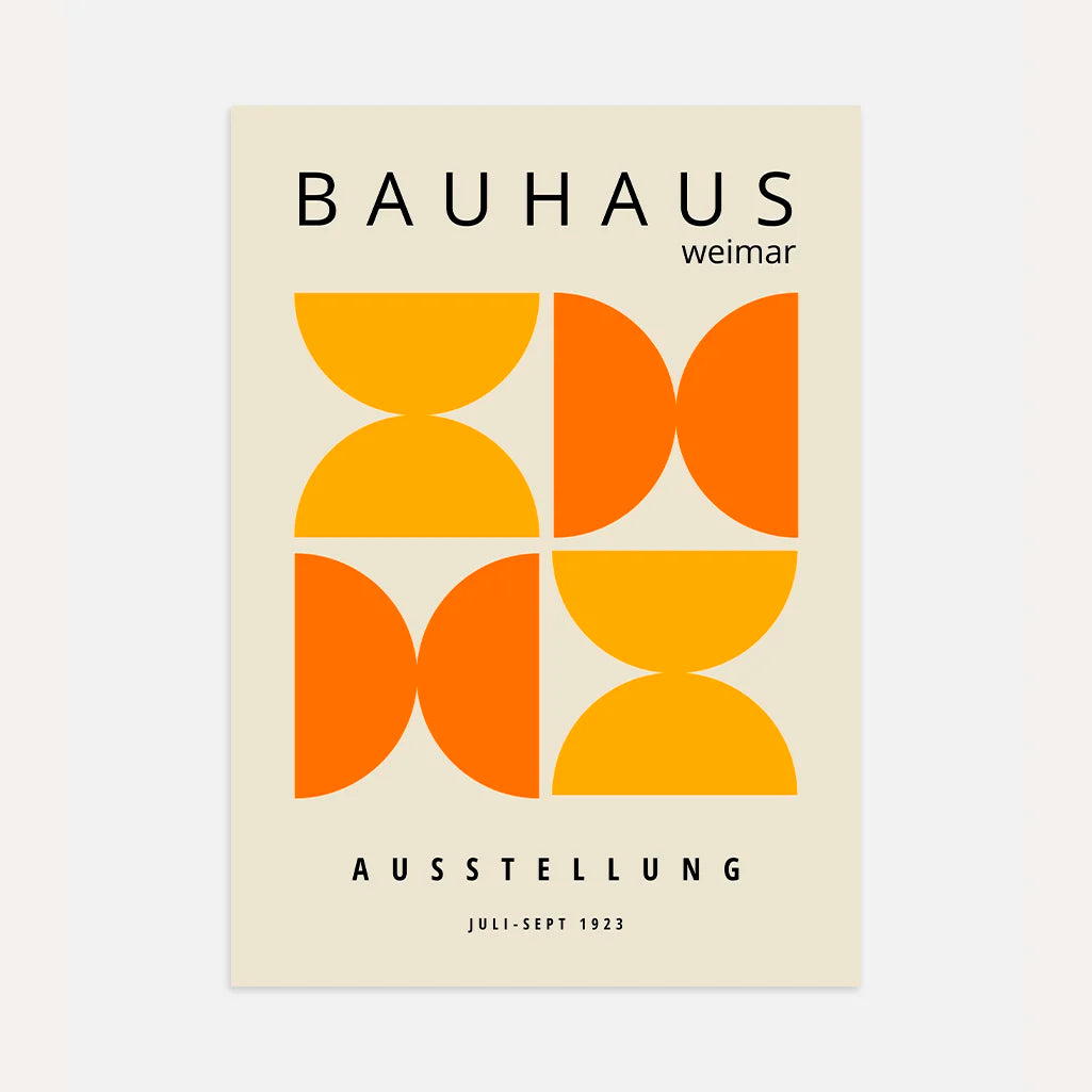 Bauhaus Naranja Vital Póster