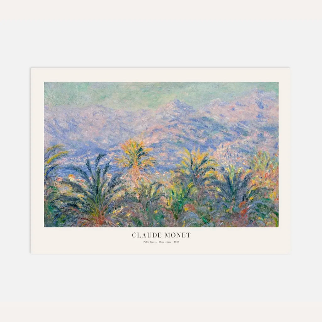 Póster Claude Monet – Palmeras en Bordighera