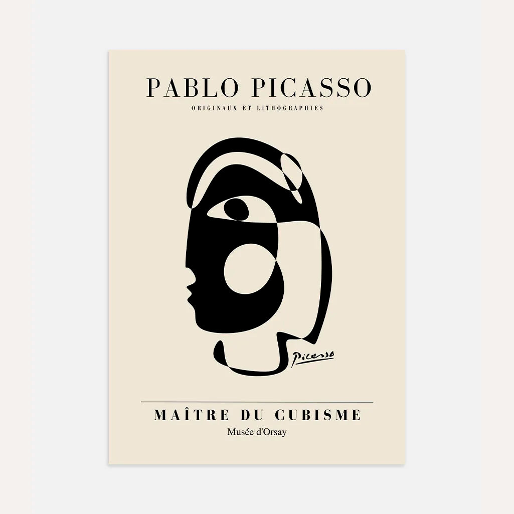 Póster inspirado en Pablo Picasso – Rostro de la geometría