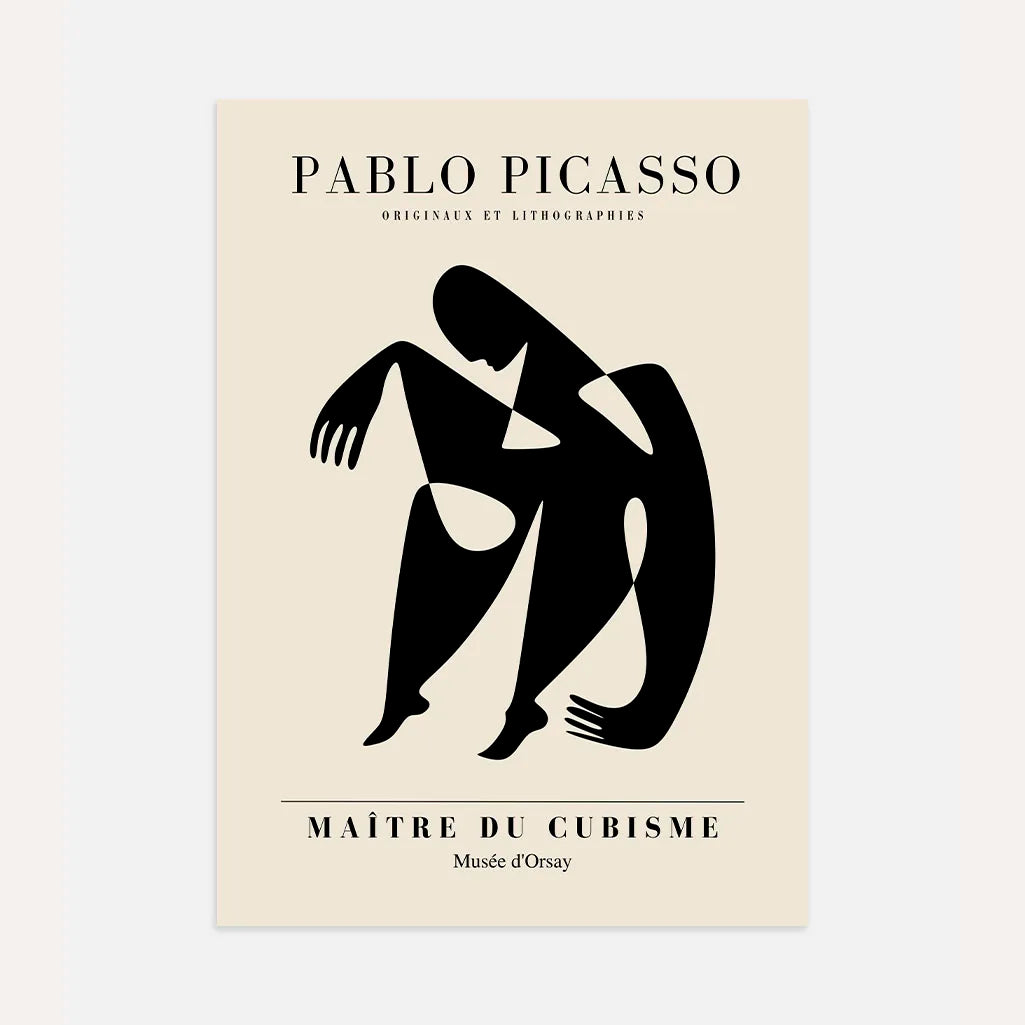 Póster inspirado en Pablo Picasso – Silueta negra
