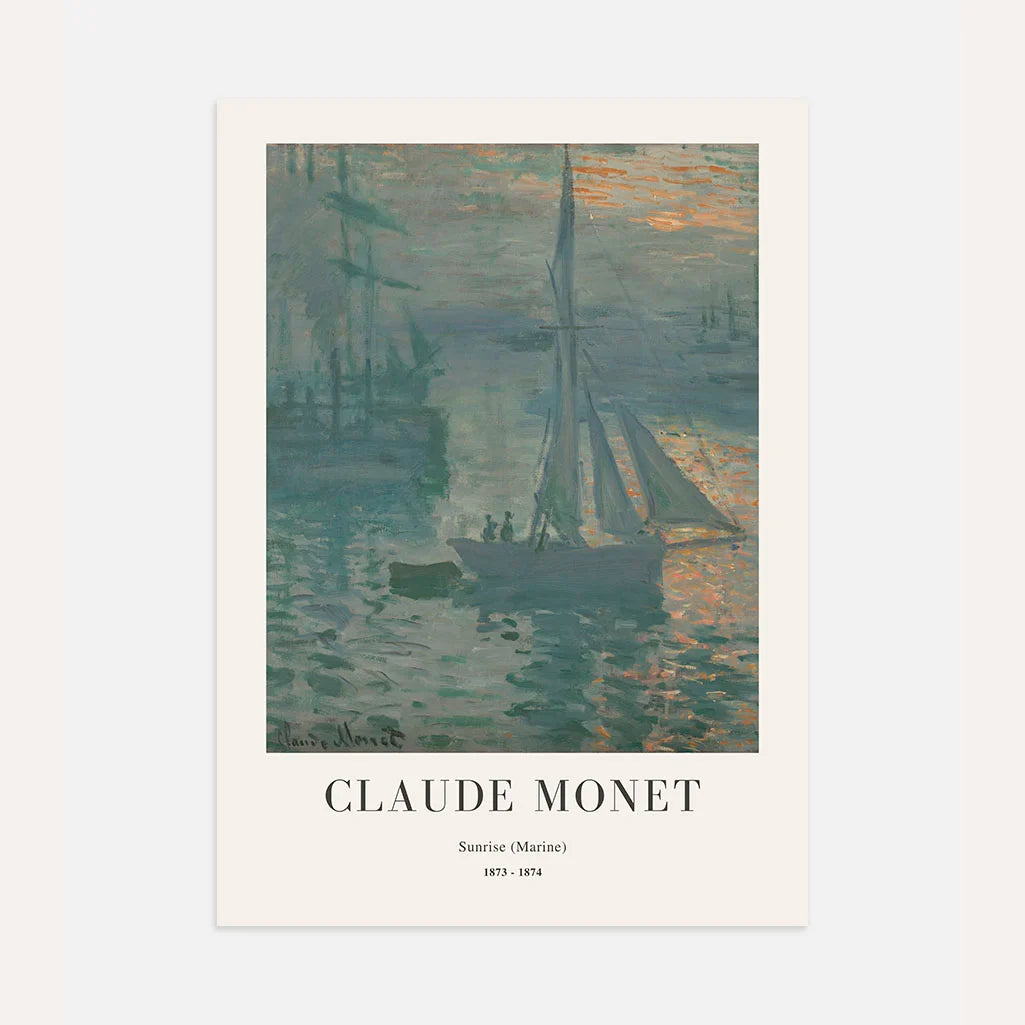 Claude Monet – Amanecer (Marina) Póster