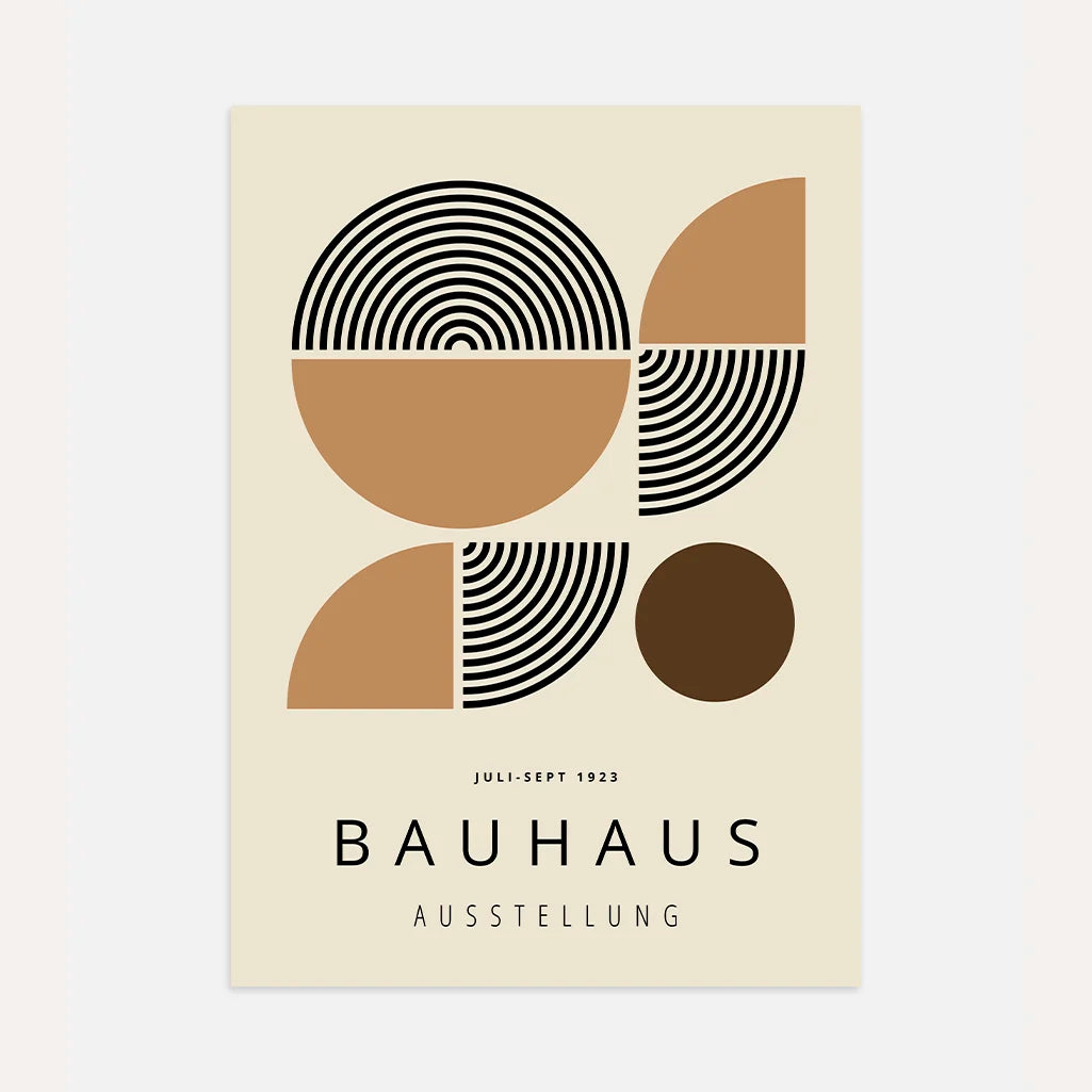 Bauhaus Mitades Geométricas Póster