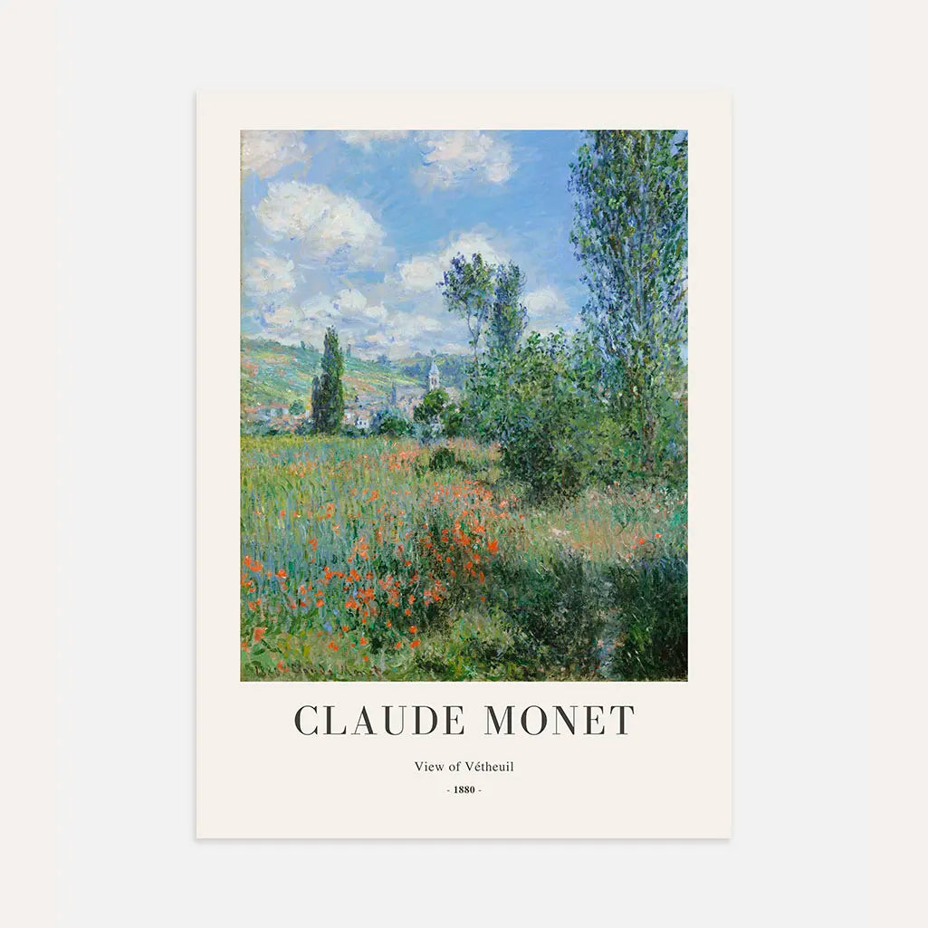 Claude Monet – Vista de Vétheuil Póster