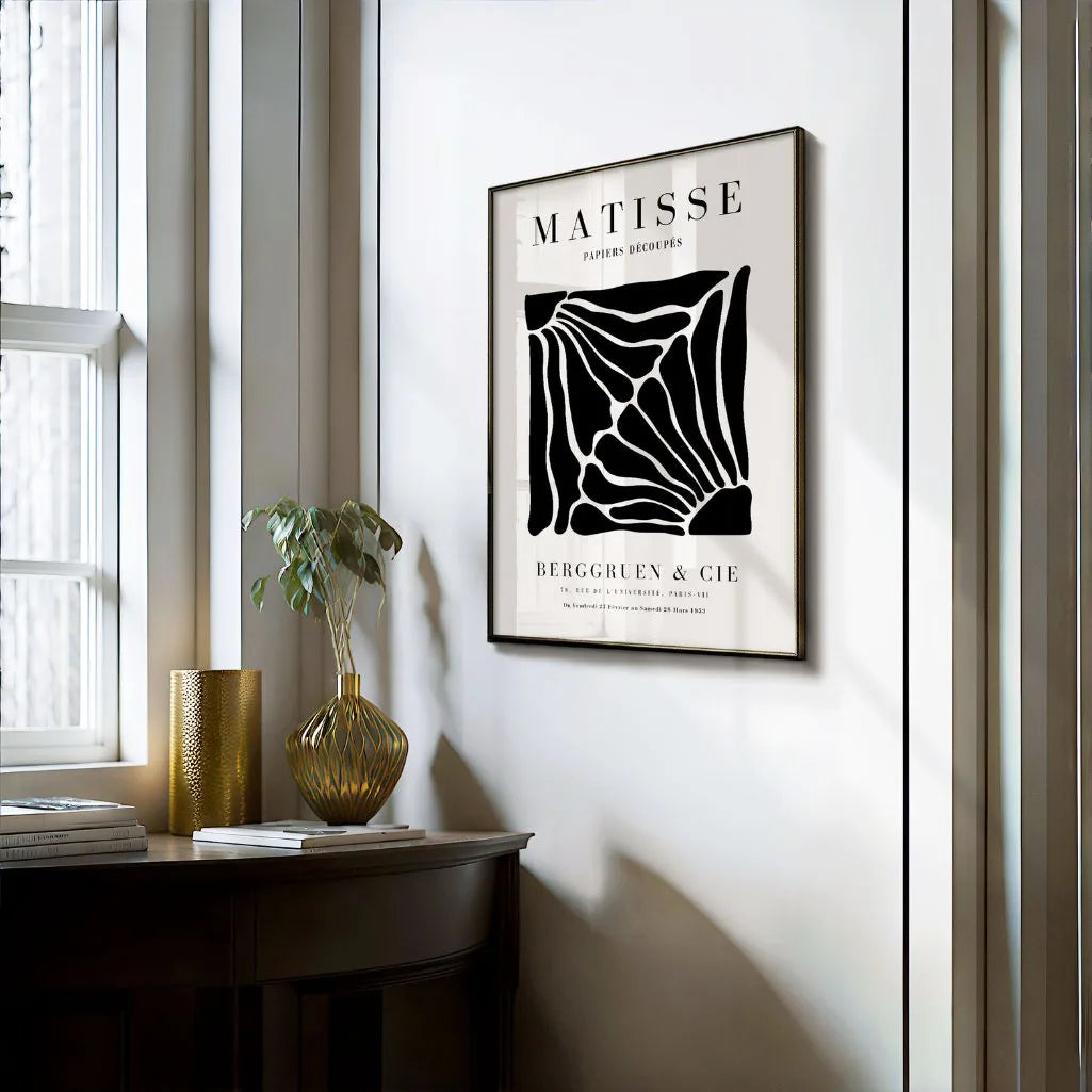 Henri Matisse – Póster Siluetas Florales Negras
