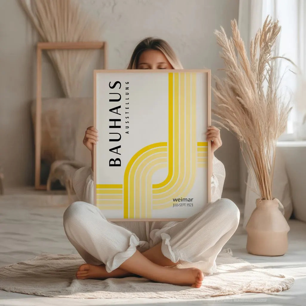 Bauhaus Amarillo Luminoso Póster
