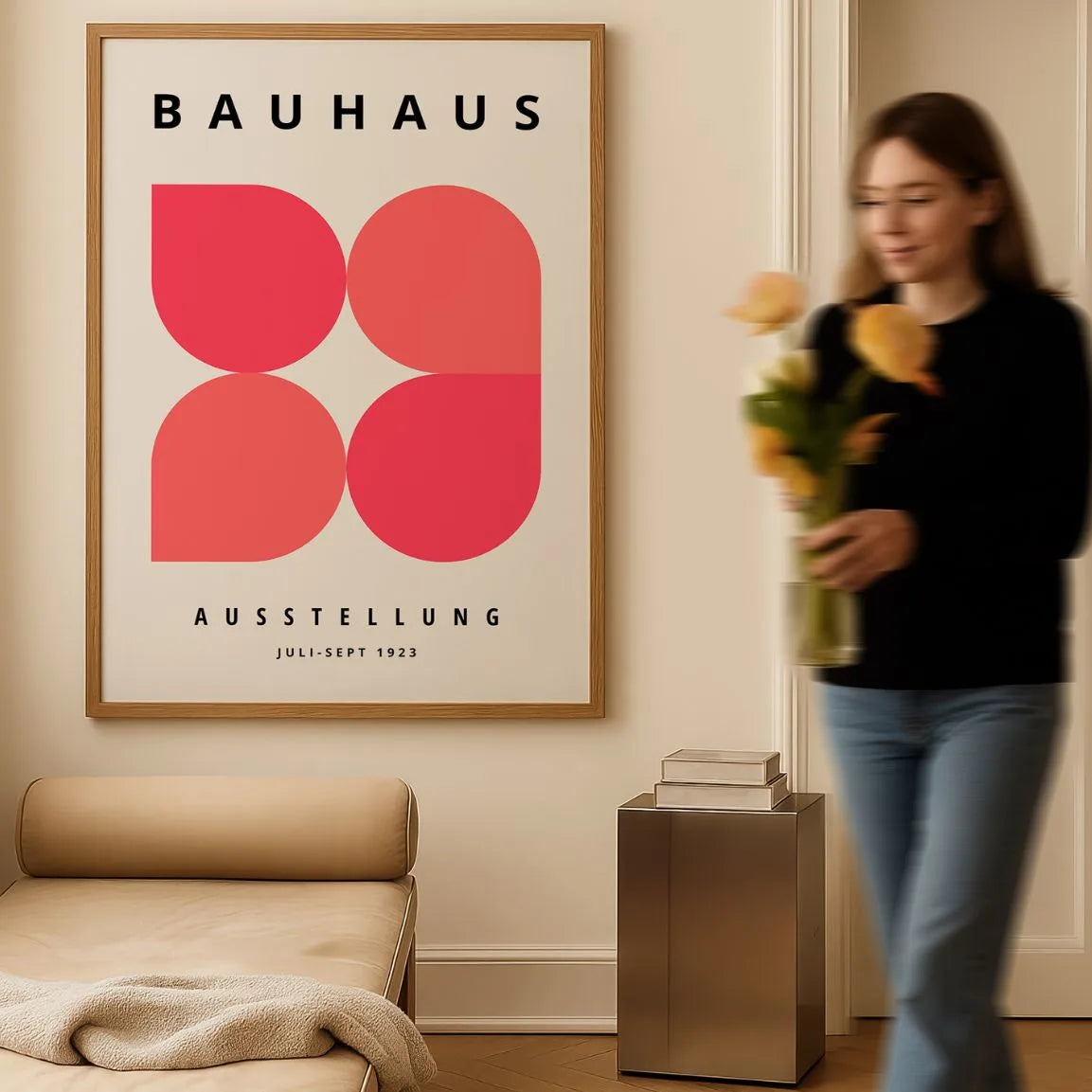 Bauhaus Formas Rojas Póster