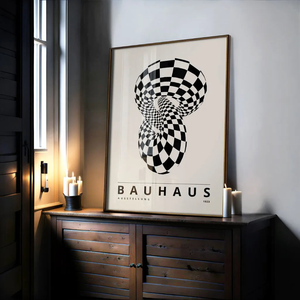 Bauhaus Beige Negro Póster
