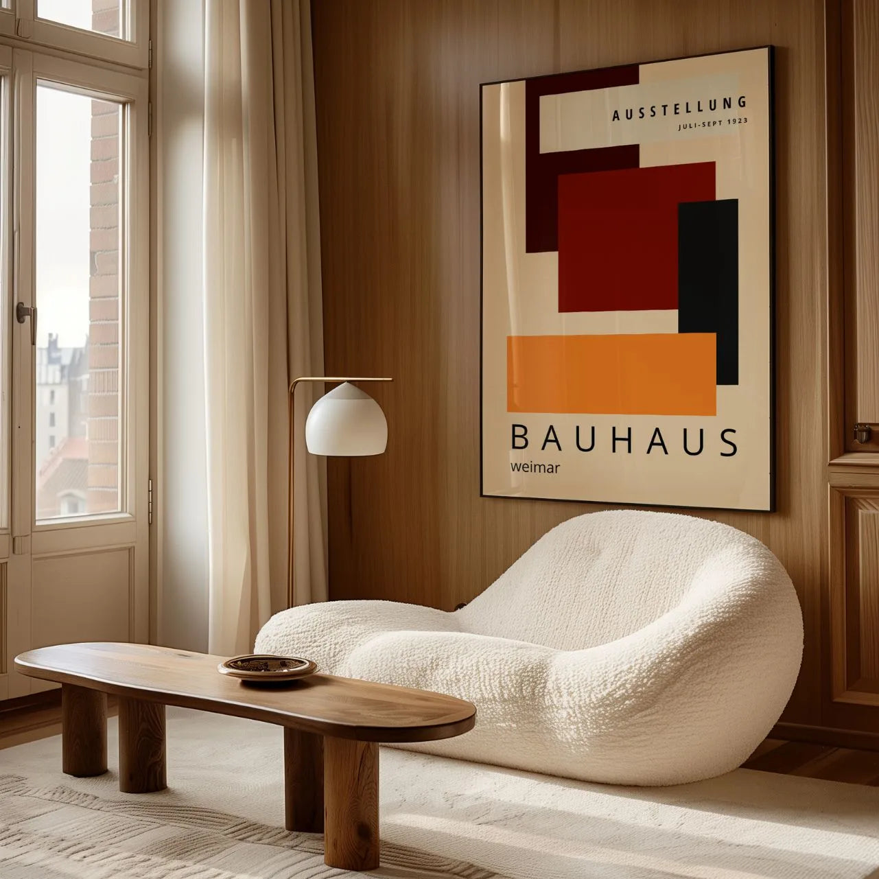 Bauhaus Naranja Profundidad Póster