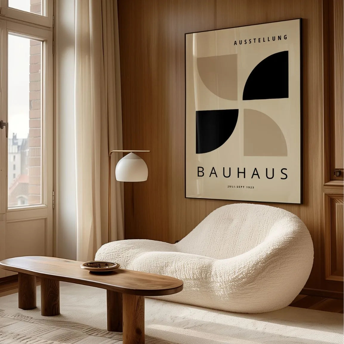 Bauhaus Negro Beige Póster
