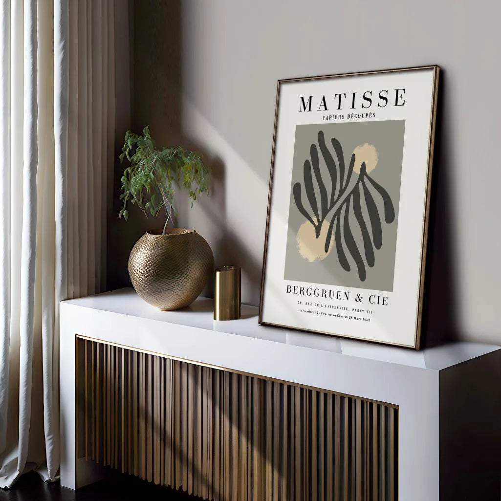 Póster Matisse Hojas Grises