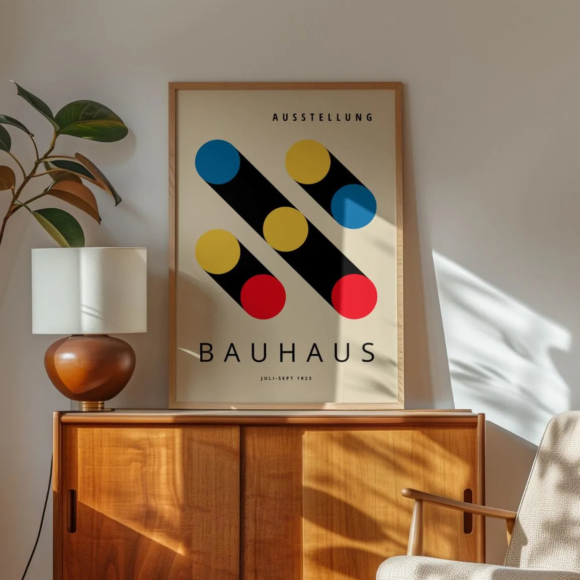 Bauhaus Sombras Círculos Póster
