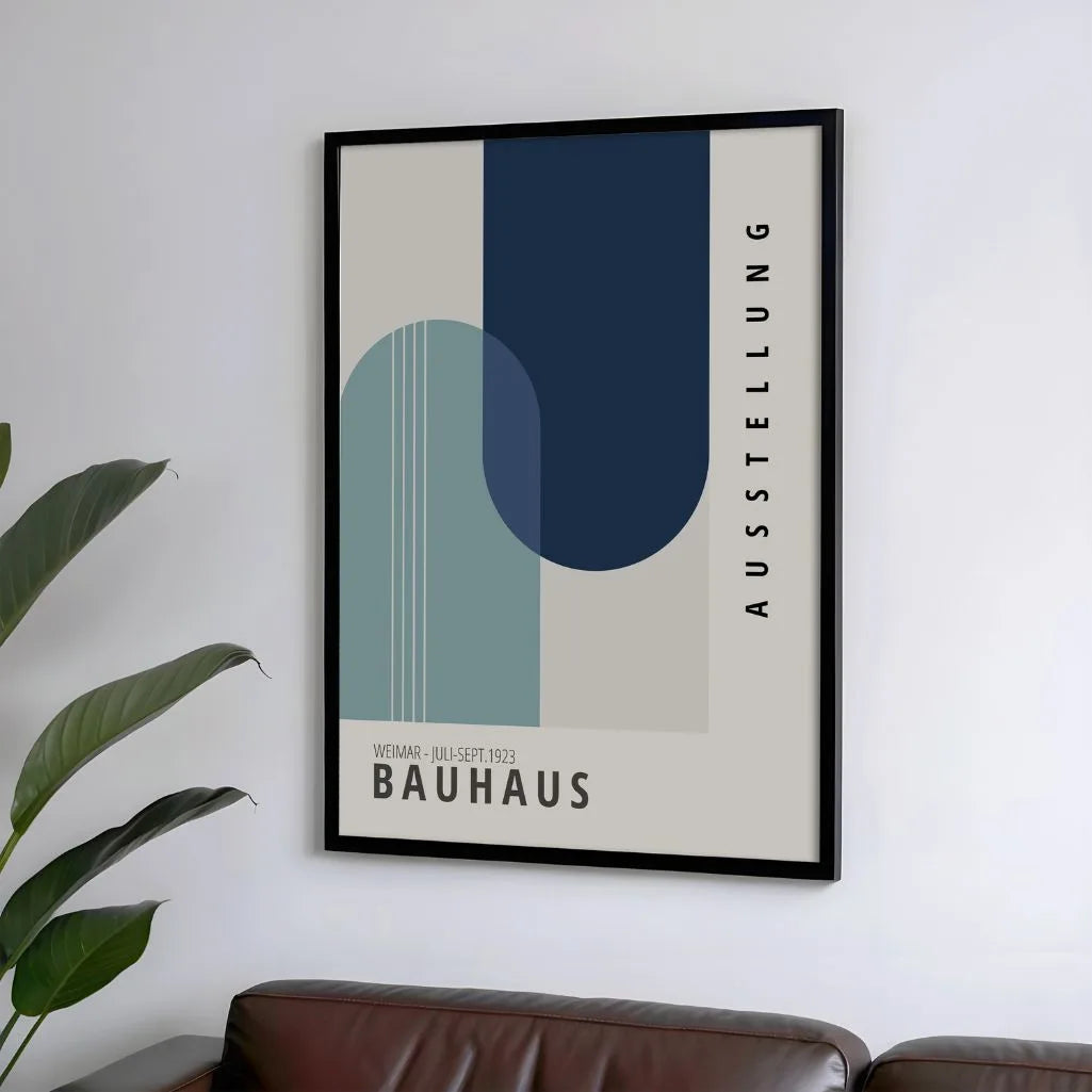 Bauhaus Azul Beige Póster