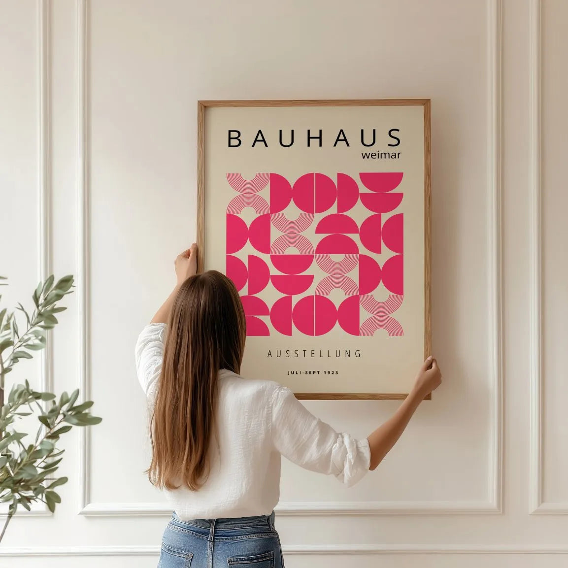 Bauhaus Hemisferios Rosas Póster