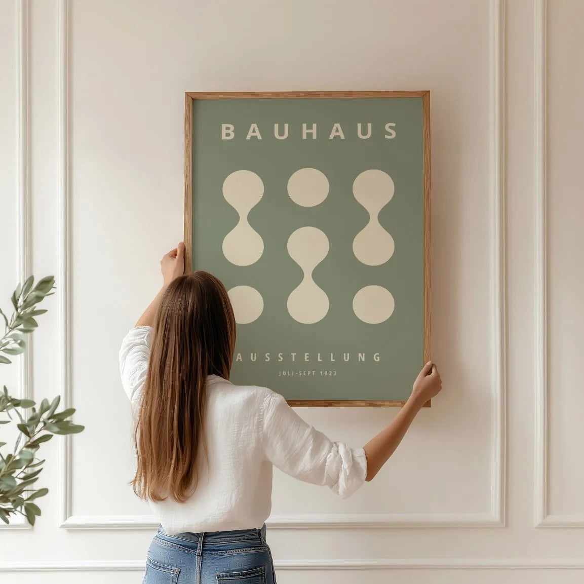 Póster Bauhaus Verde Salvia