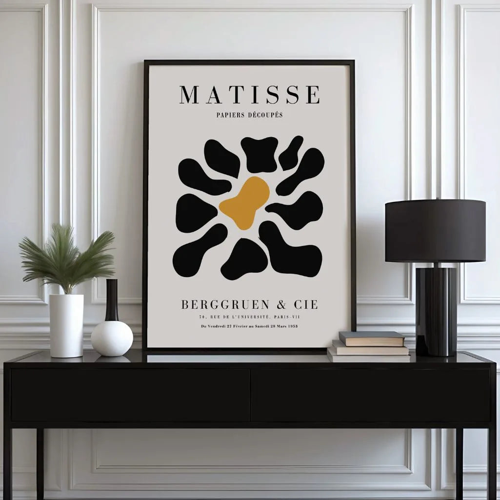 Póster Matisse Negro Mostaza Formas