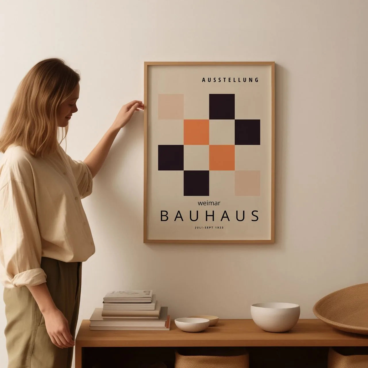 Bauhaus Cuadrados Trama Póster