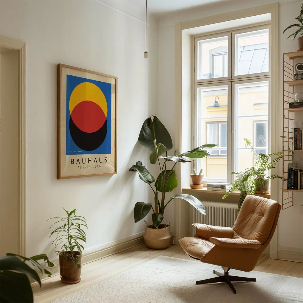 Bauhaus Azul Intenso Póster