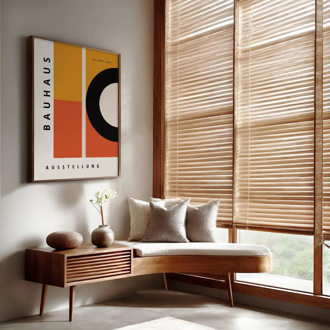 Bauhaus Naranja Ritmo Póster