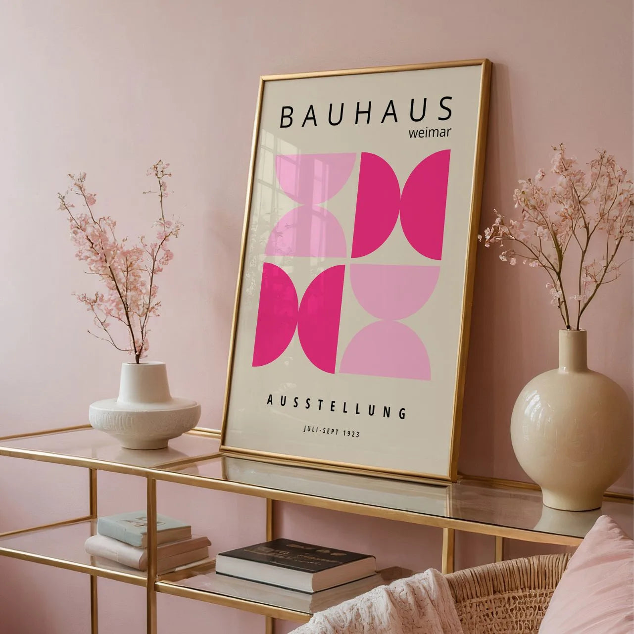 Bauhaus Rosa Impacto Póster