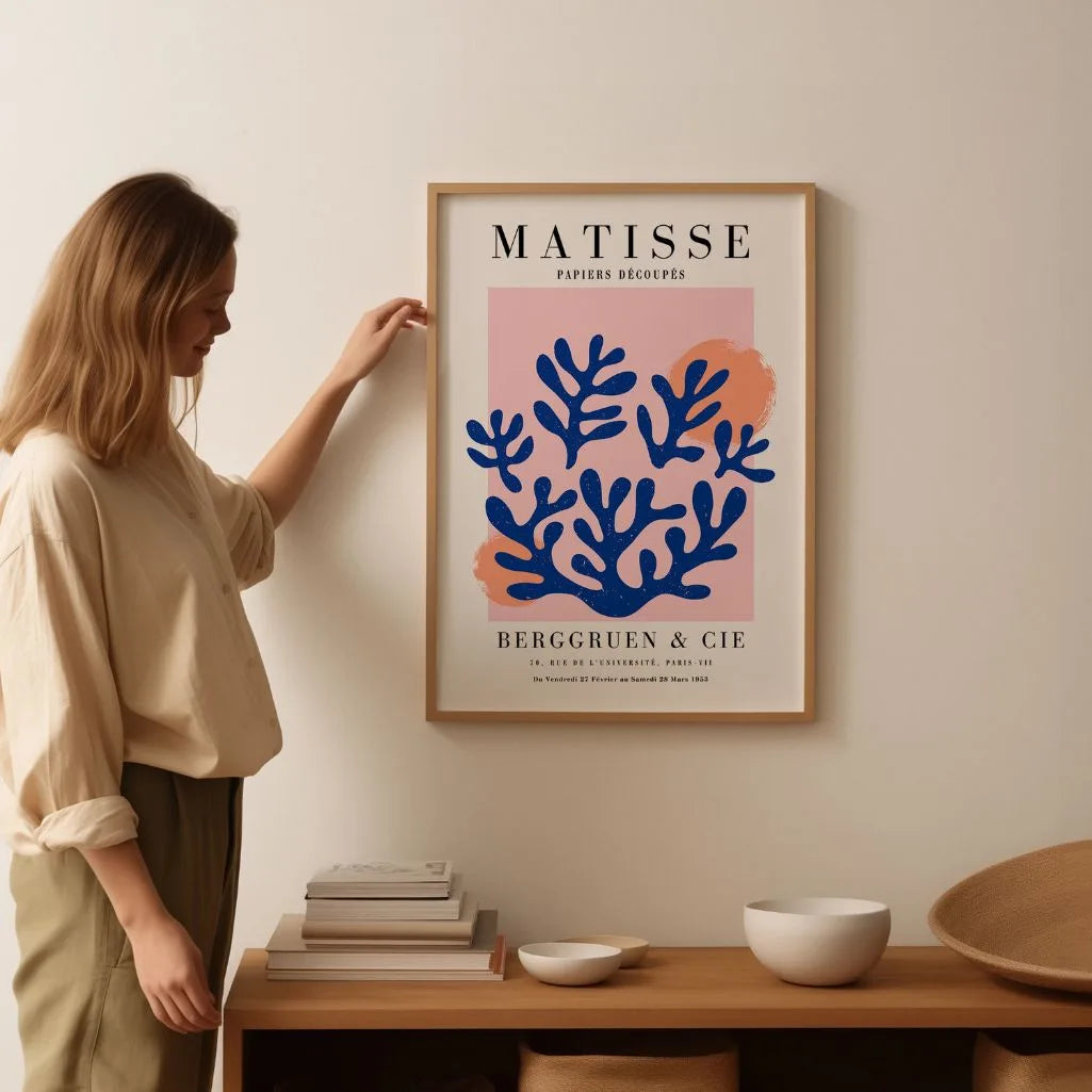 Matisse Coral Azul Póster