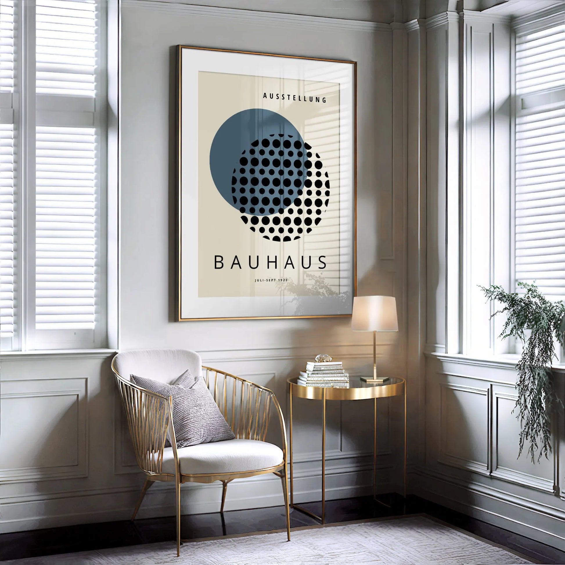 Bauhaus Azul Marino Póster