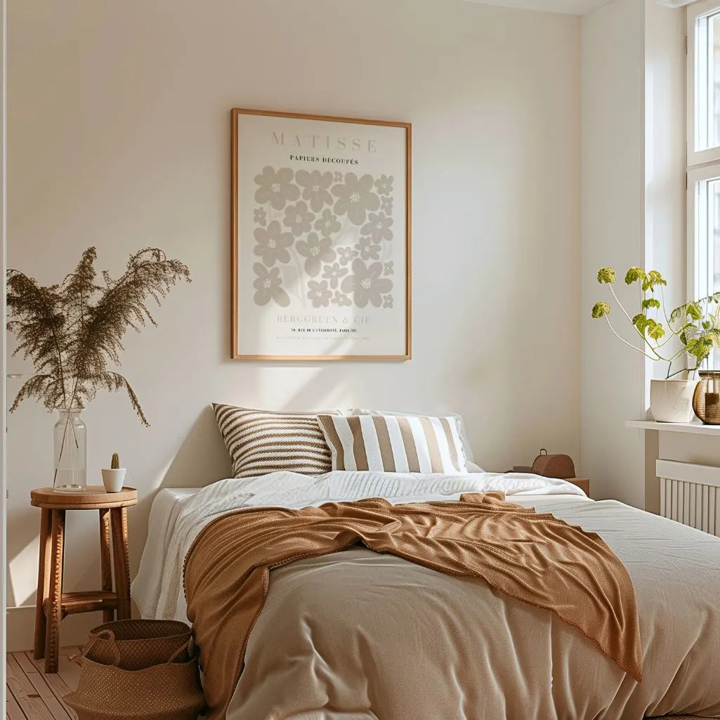 Matisse Beige Floral Póster