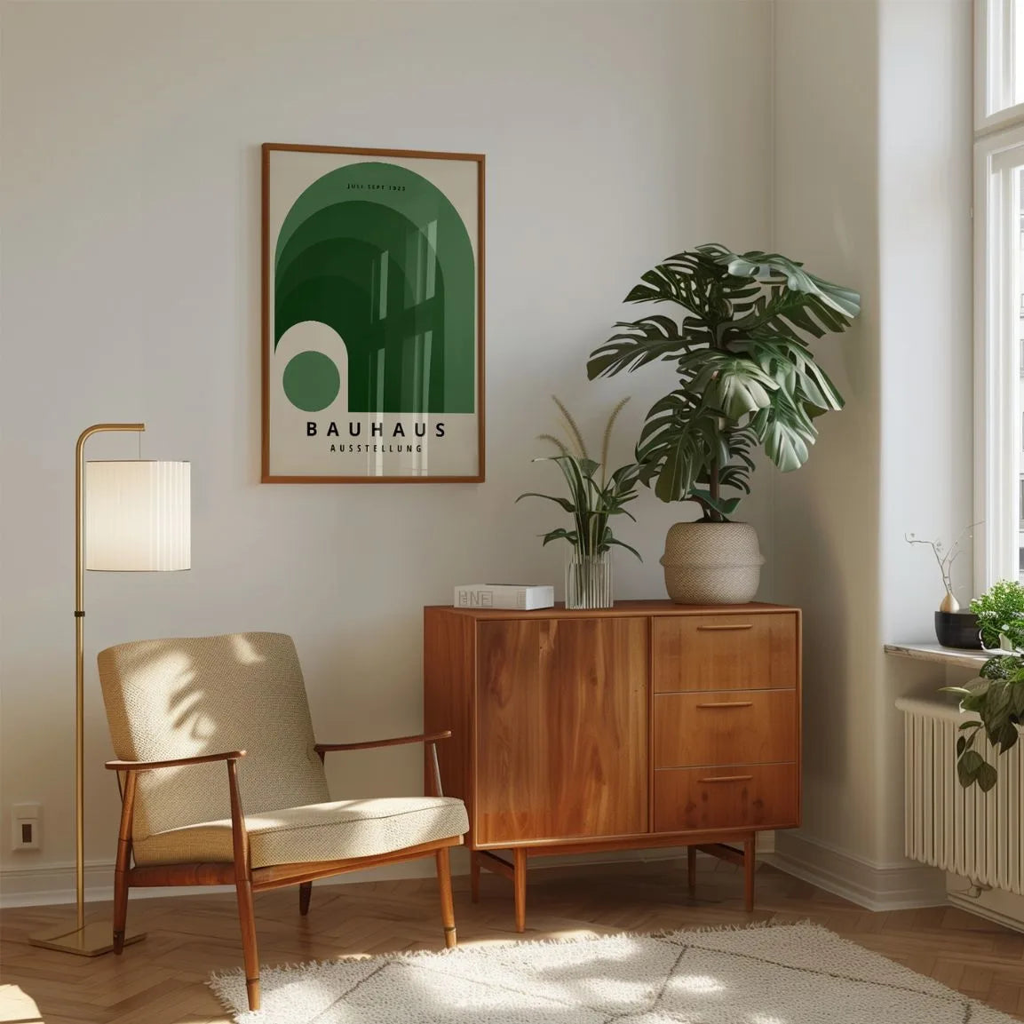 Póster Bauhaus Arcoíris Verde