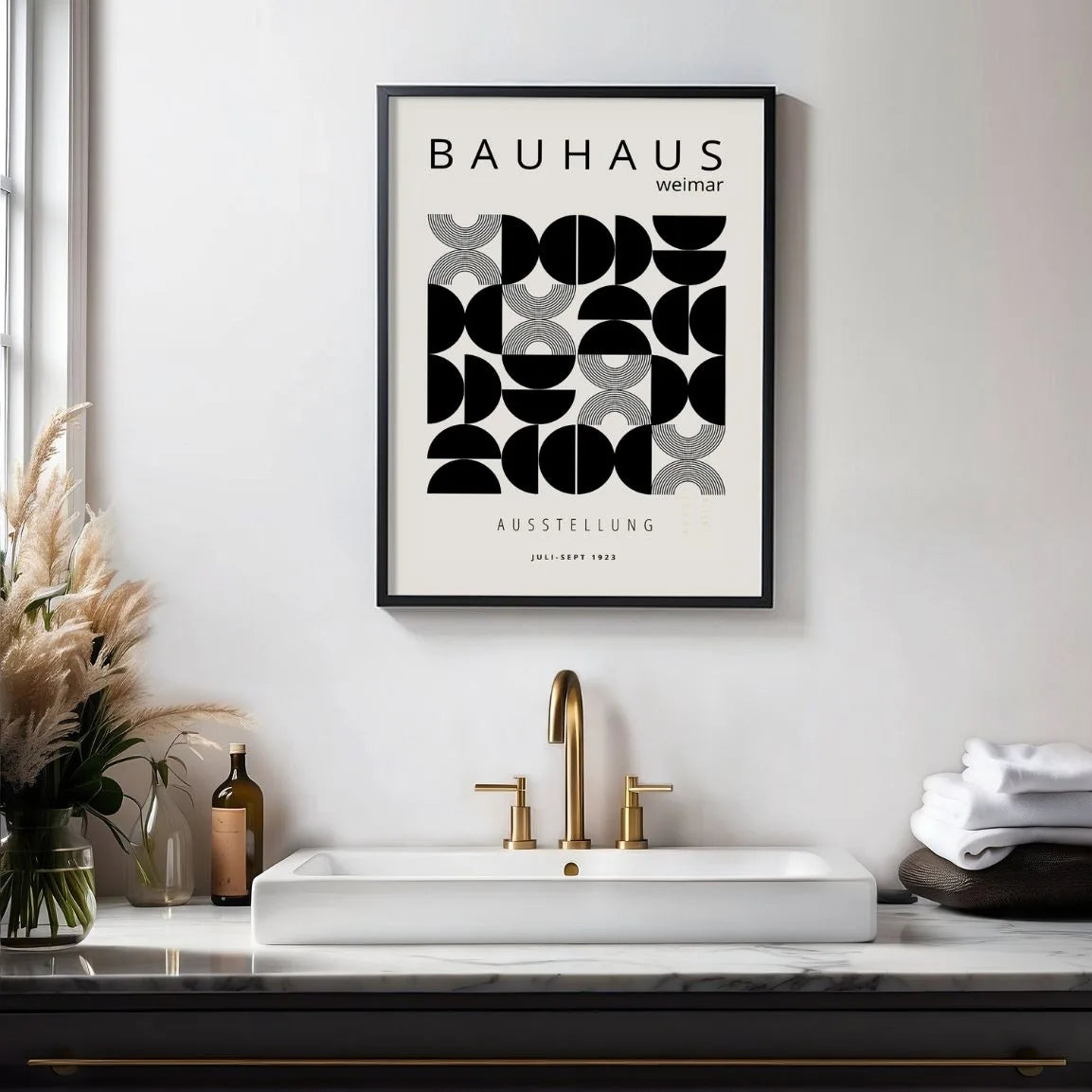 Póster Bauhaus Hemisferios Geometría