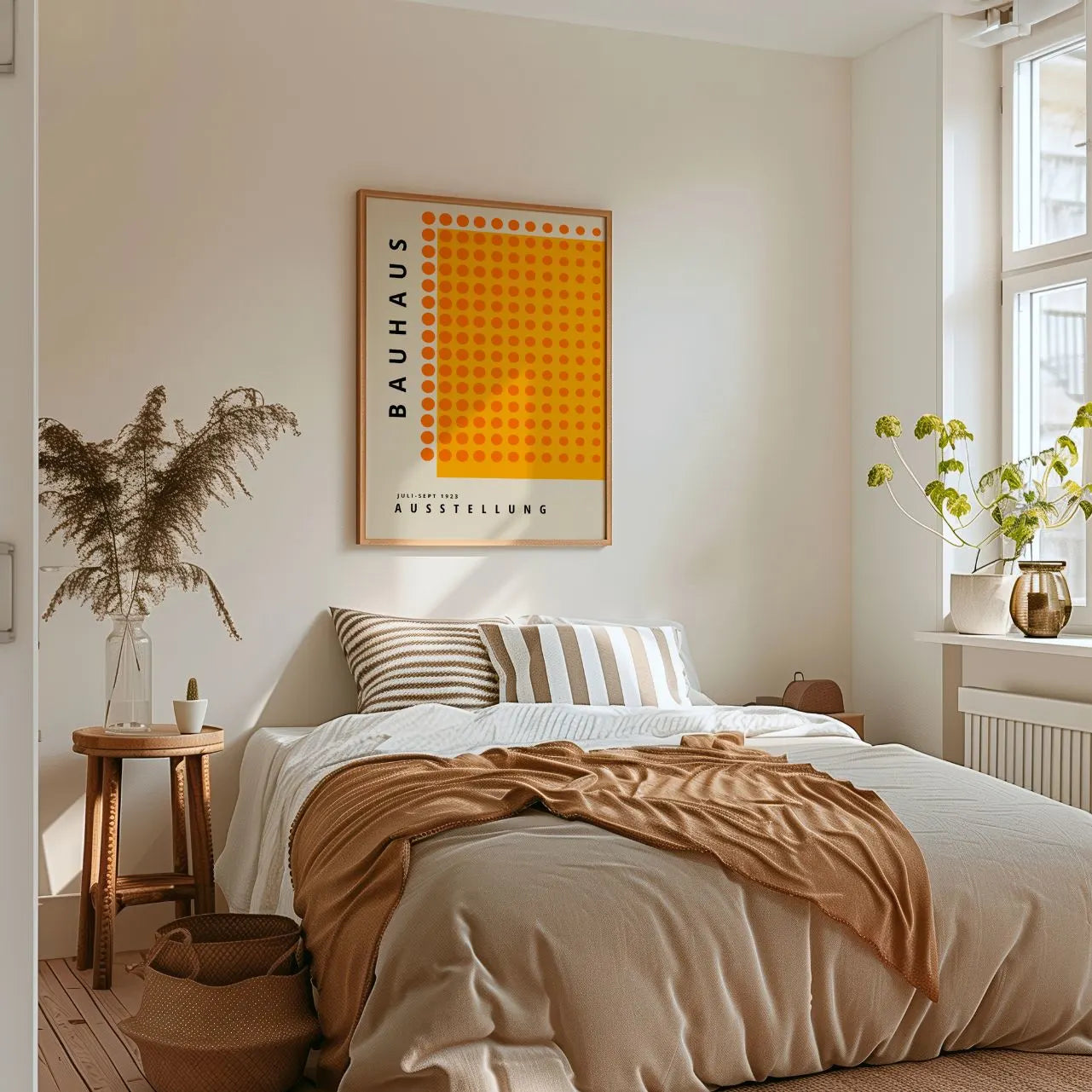 Bauhaus Naranja Ritmo Póster