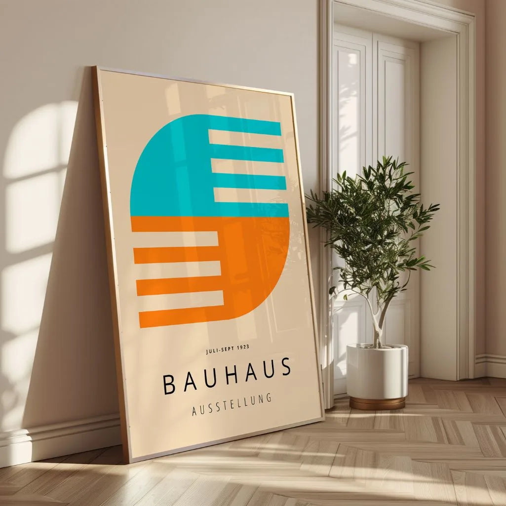 Bauhaus Turquesa Naranja Póster