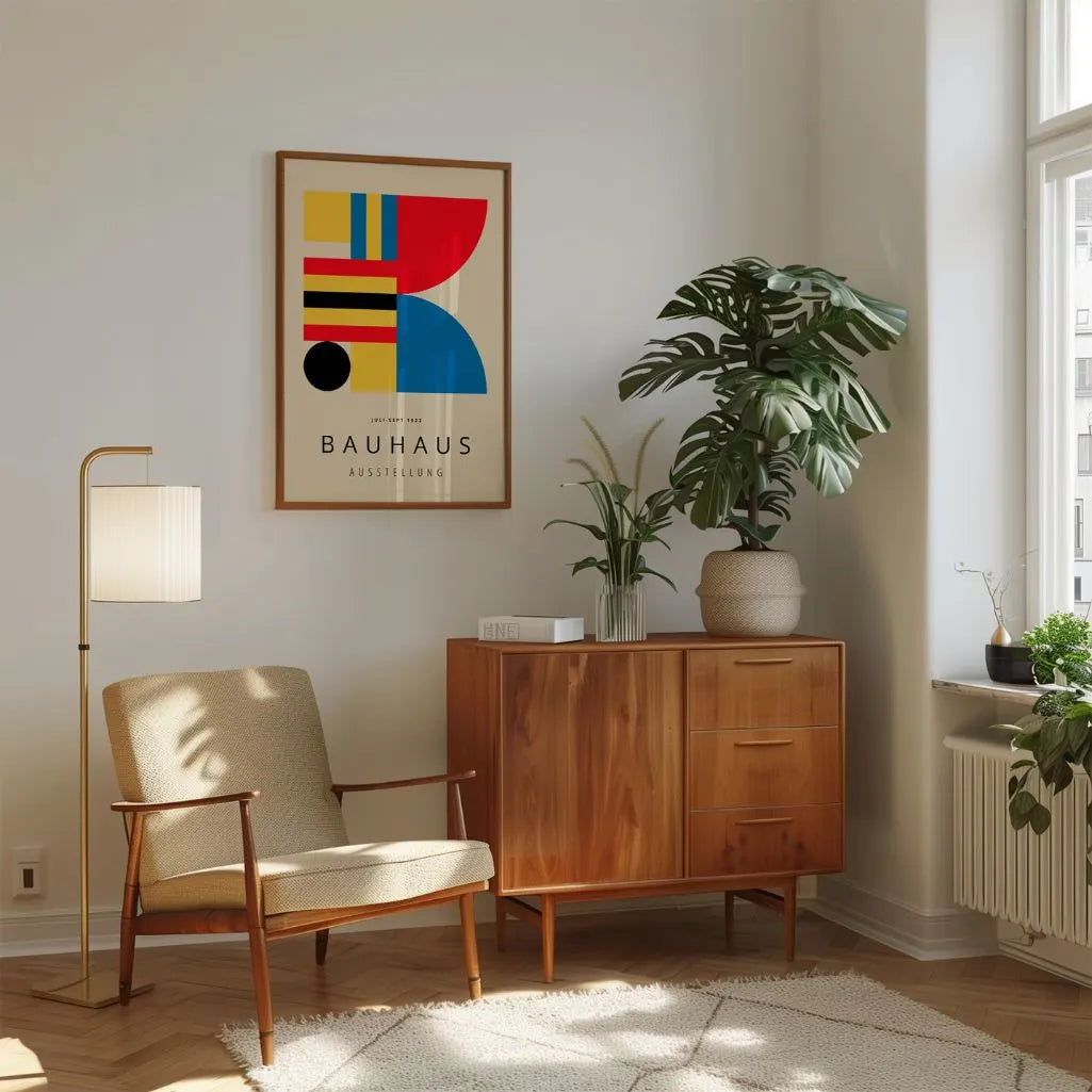 Bauhaus Rojo Intenso Póster