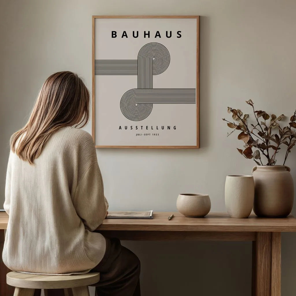 Bauhaus Simetría Lineal Póster
