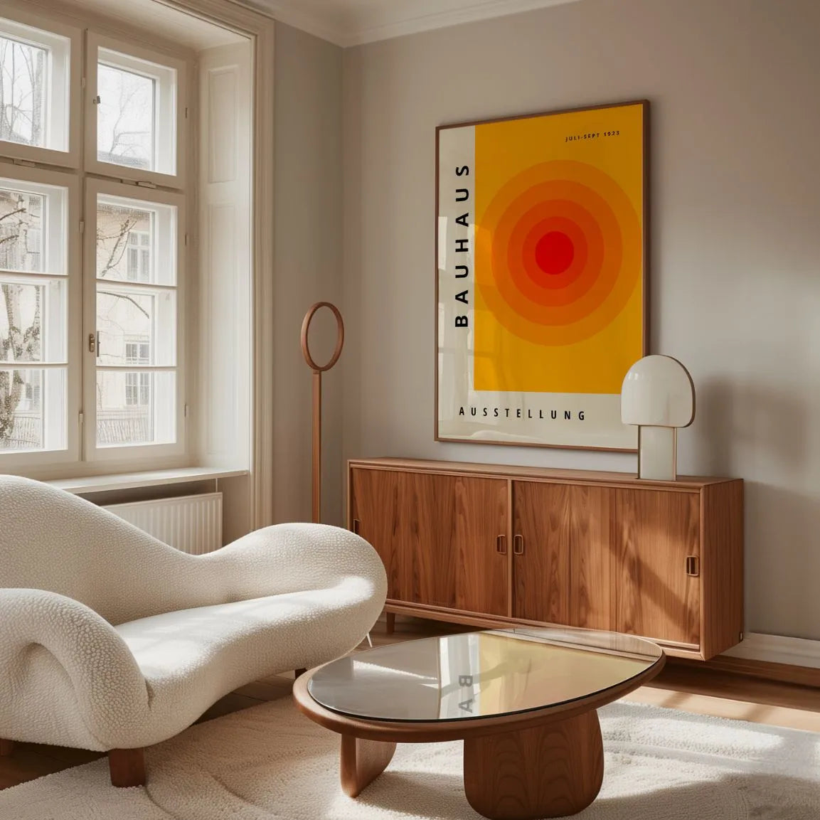 Póster Bauhaus Círculo Naranja