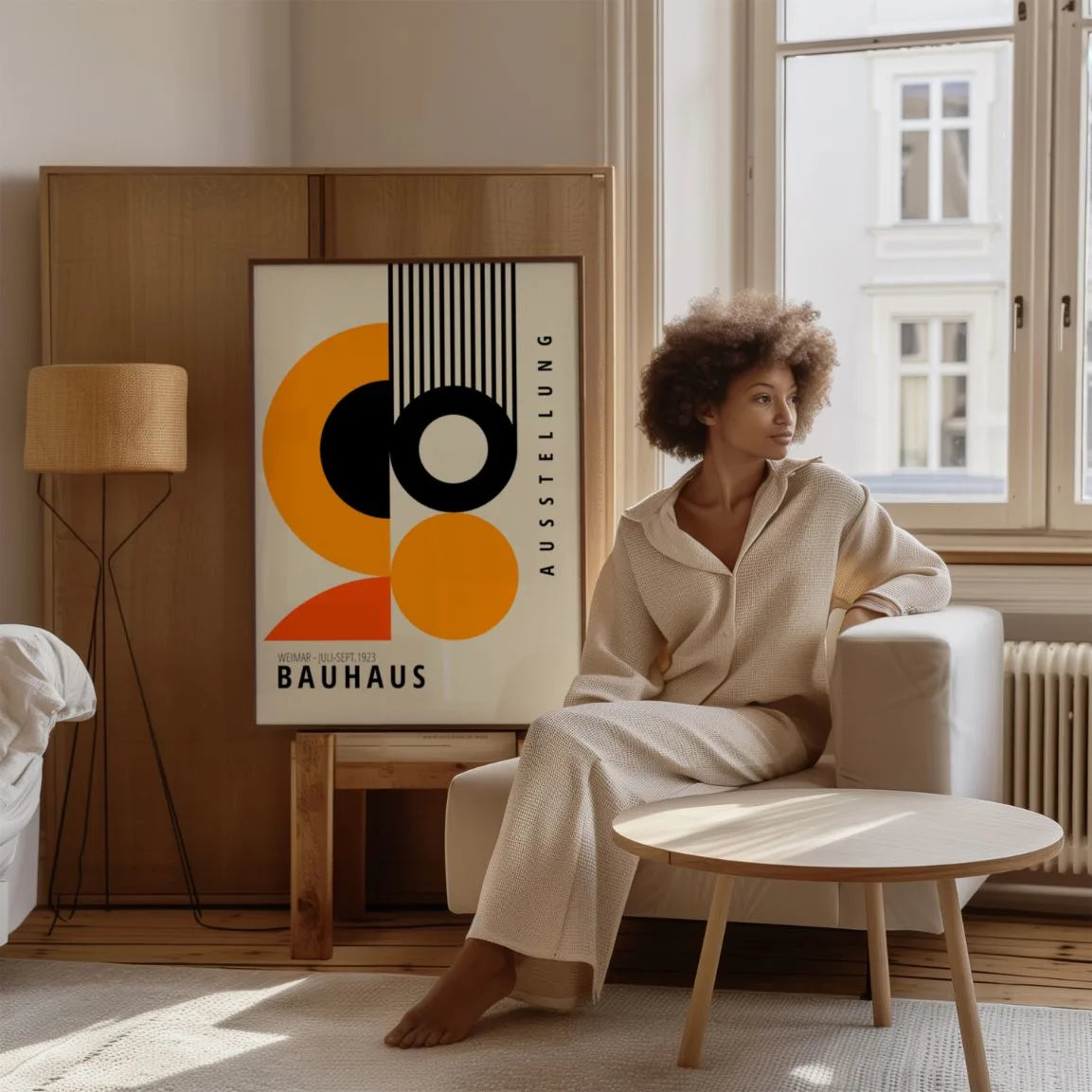 Póster Bauhaus Formas Naranjas