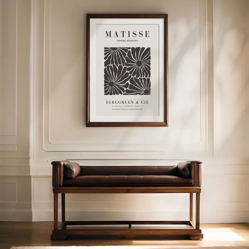 Matisse Marrón Flores Póster