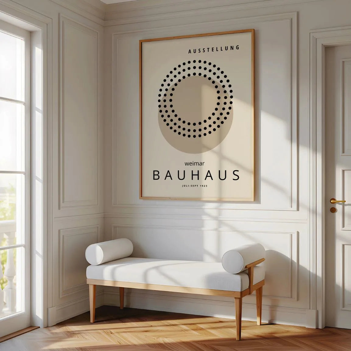 Póster Círculos Bauhaus Beige