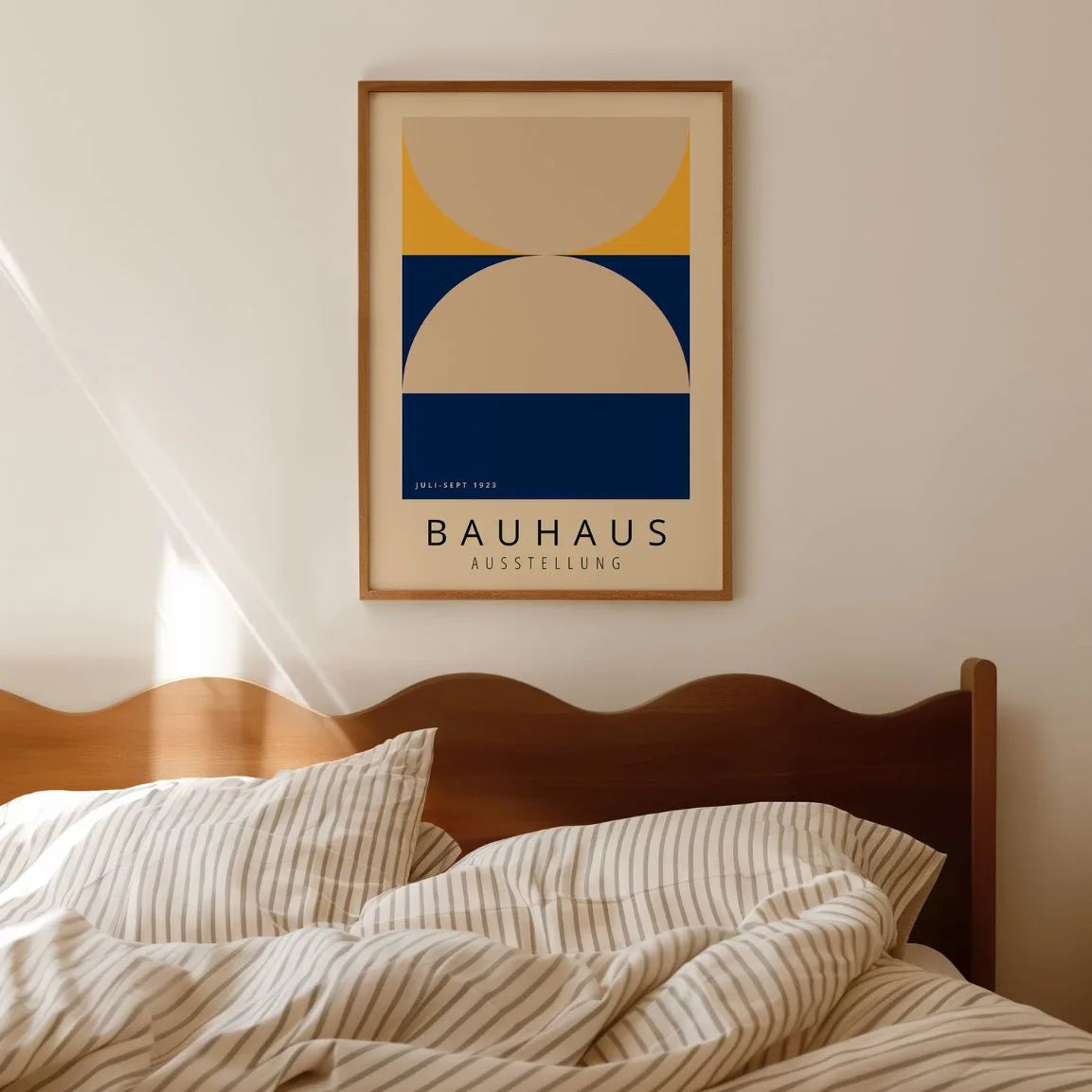 Bauhaus Beige Azul Marino Póster