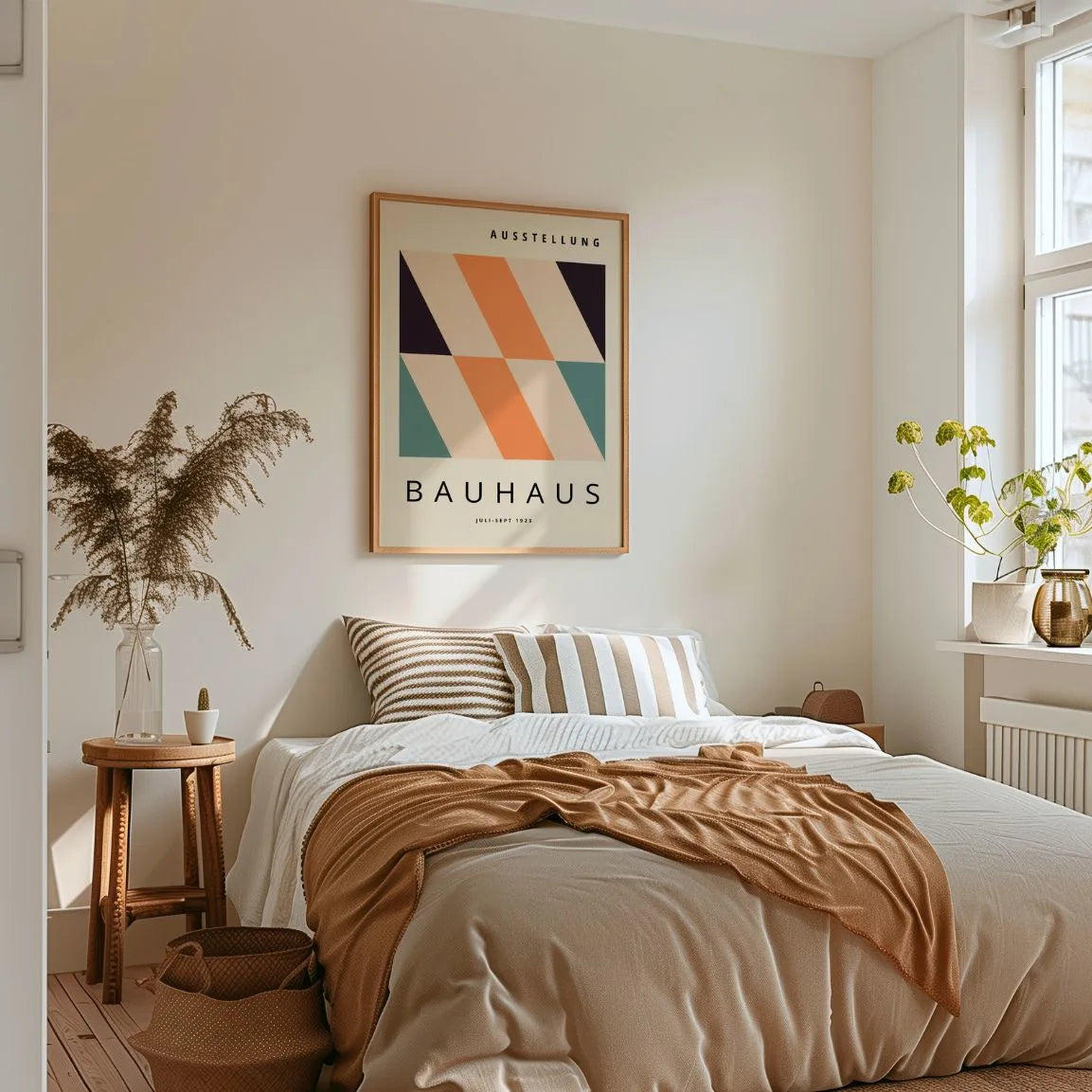 Bauhaus Rayas Diagonales Póster