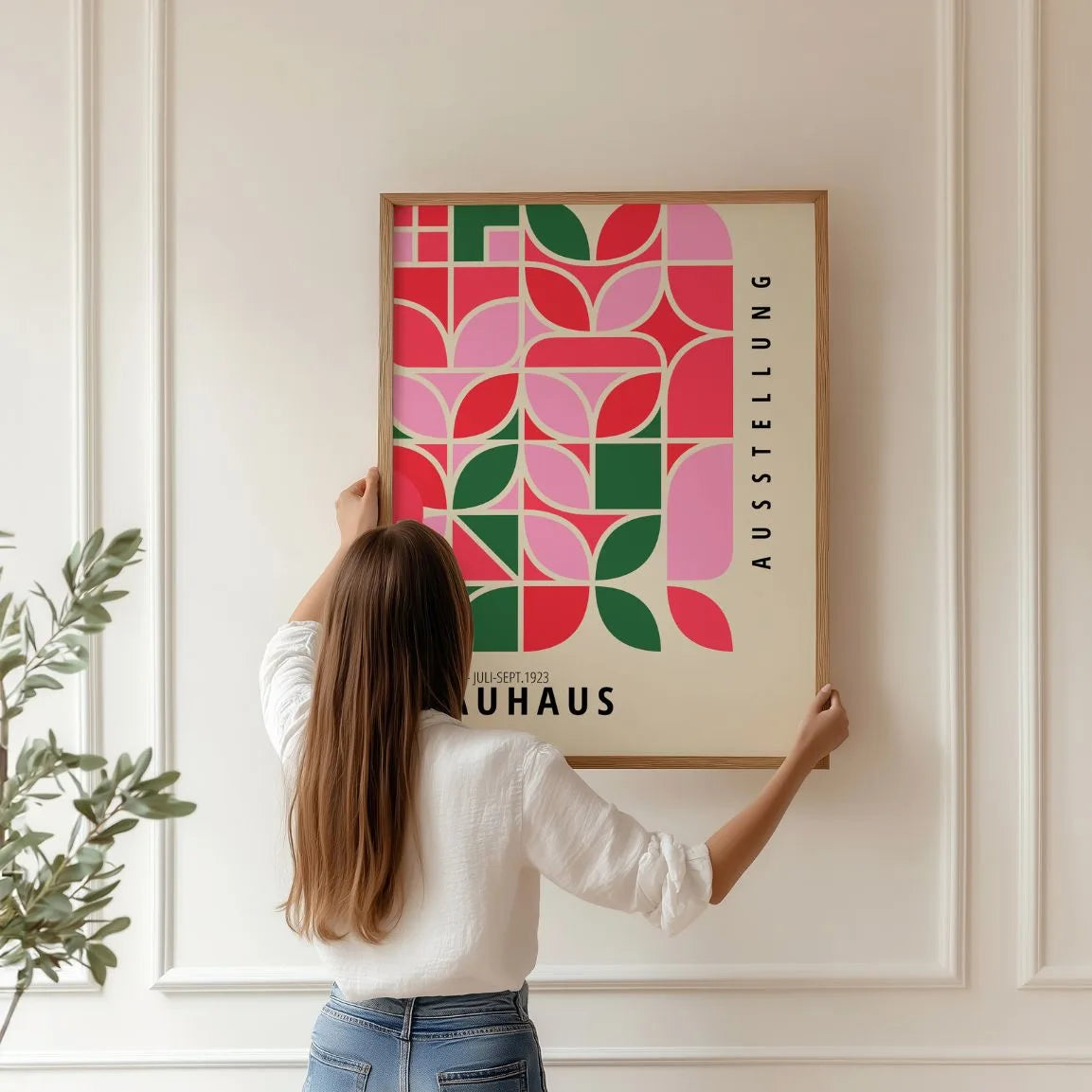 Bauhaus Verde Rojo Póster