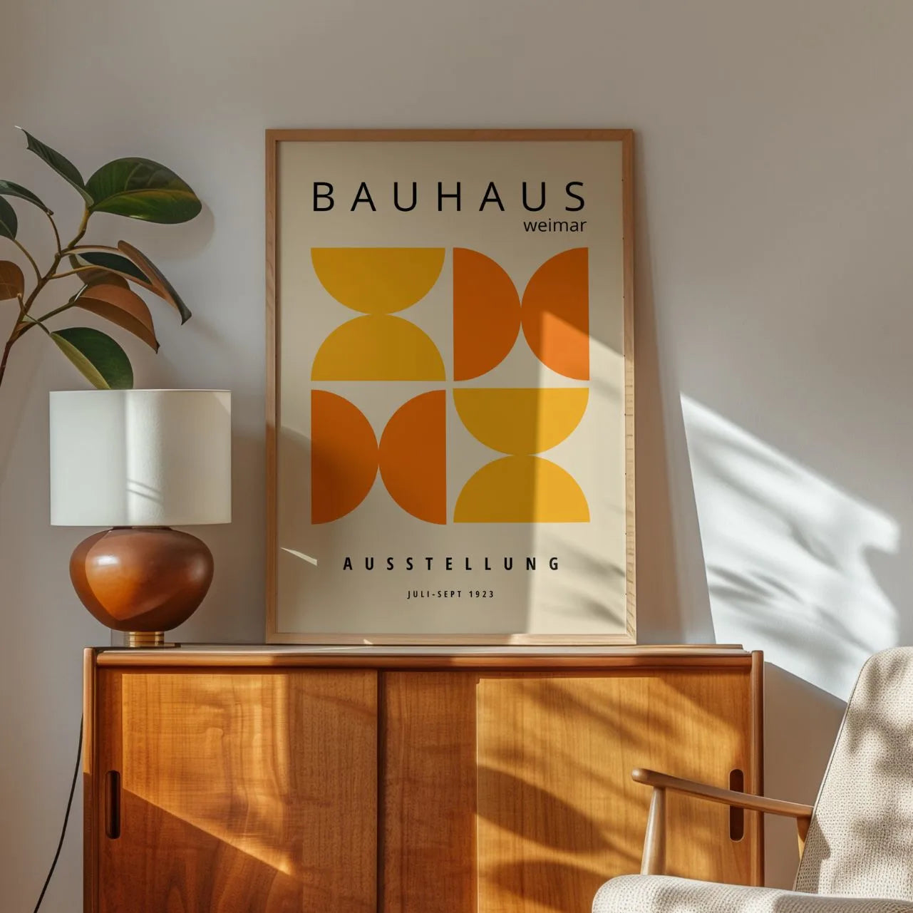 Bauhaus Naranja Vital Póster