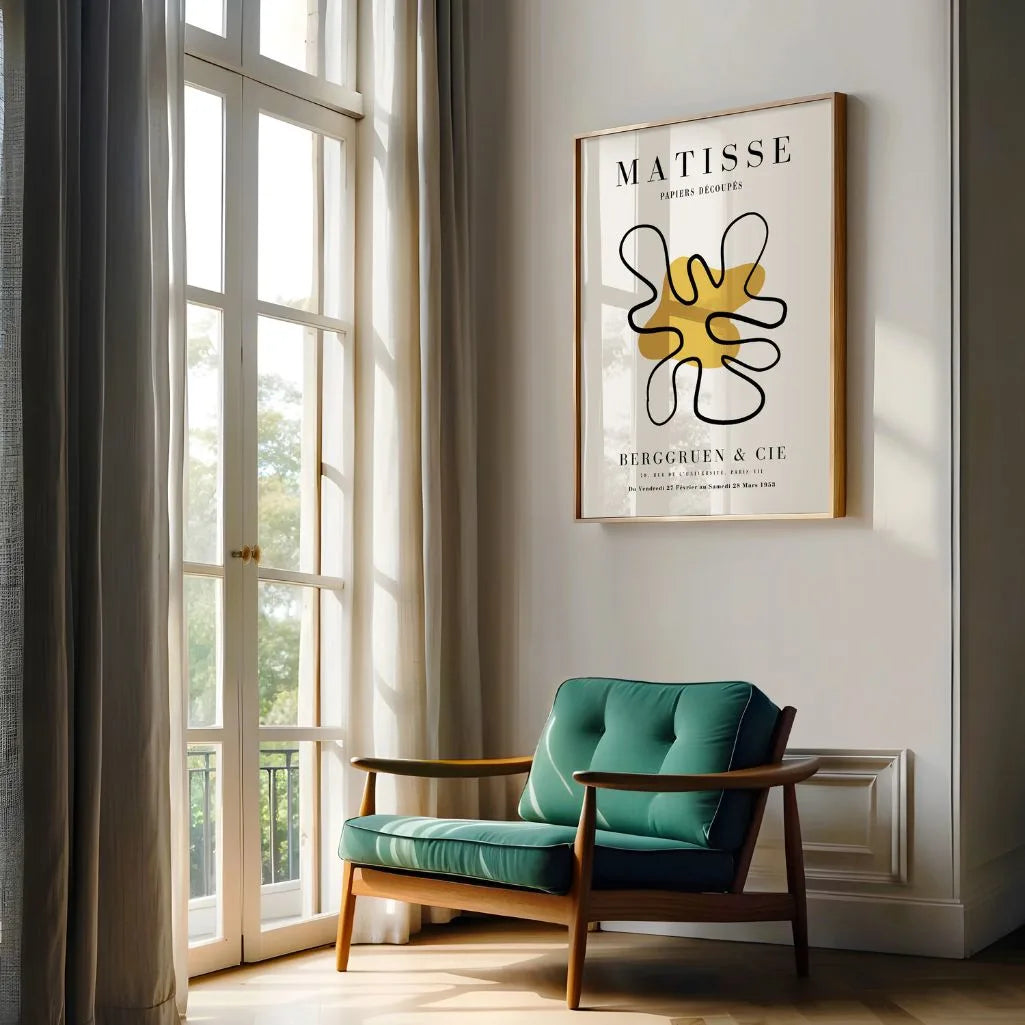 Póster Matisse Acento Mostaza Minimalista