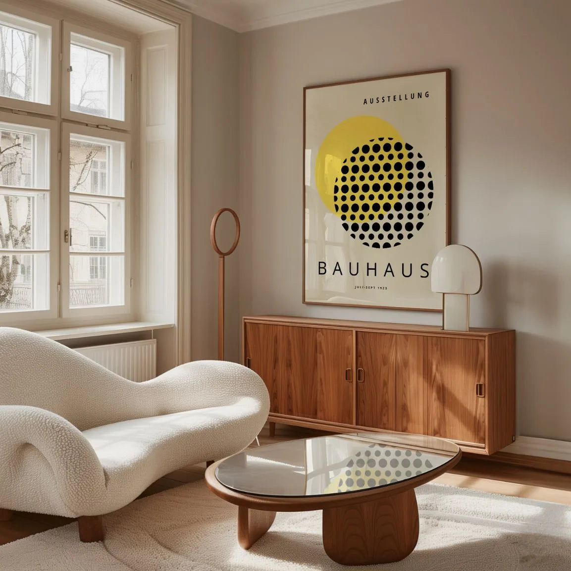 Bauhaus Sol Amarillo Póster