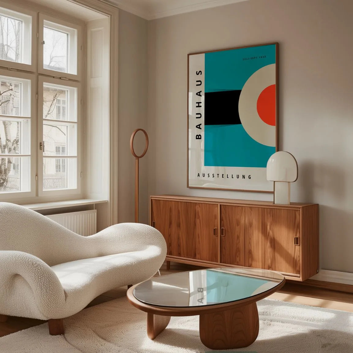 Póster Bauhaus Azul Cielo